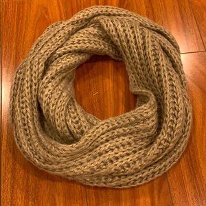 Unbranded Light Brown Knitted Infinity Scarf